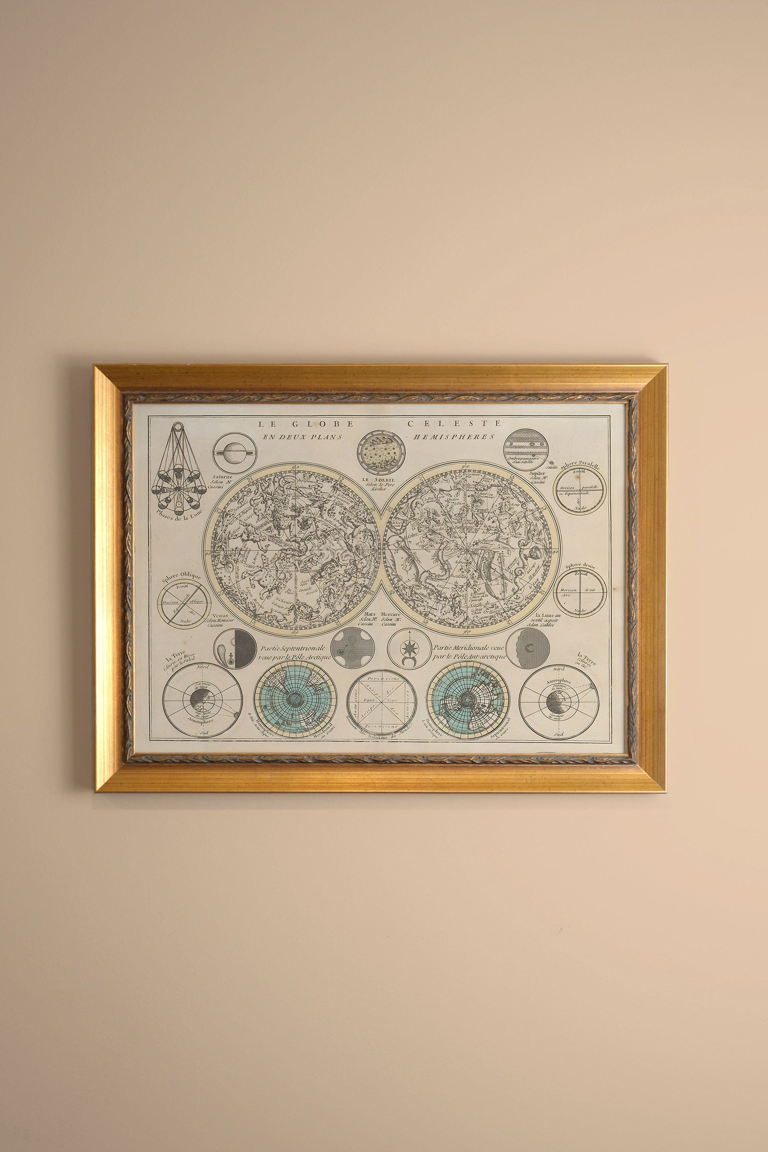 VOÛTE ANCIENNE, Artwork on rigid canvas, framed in Vintage Gold