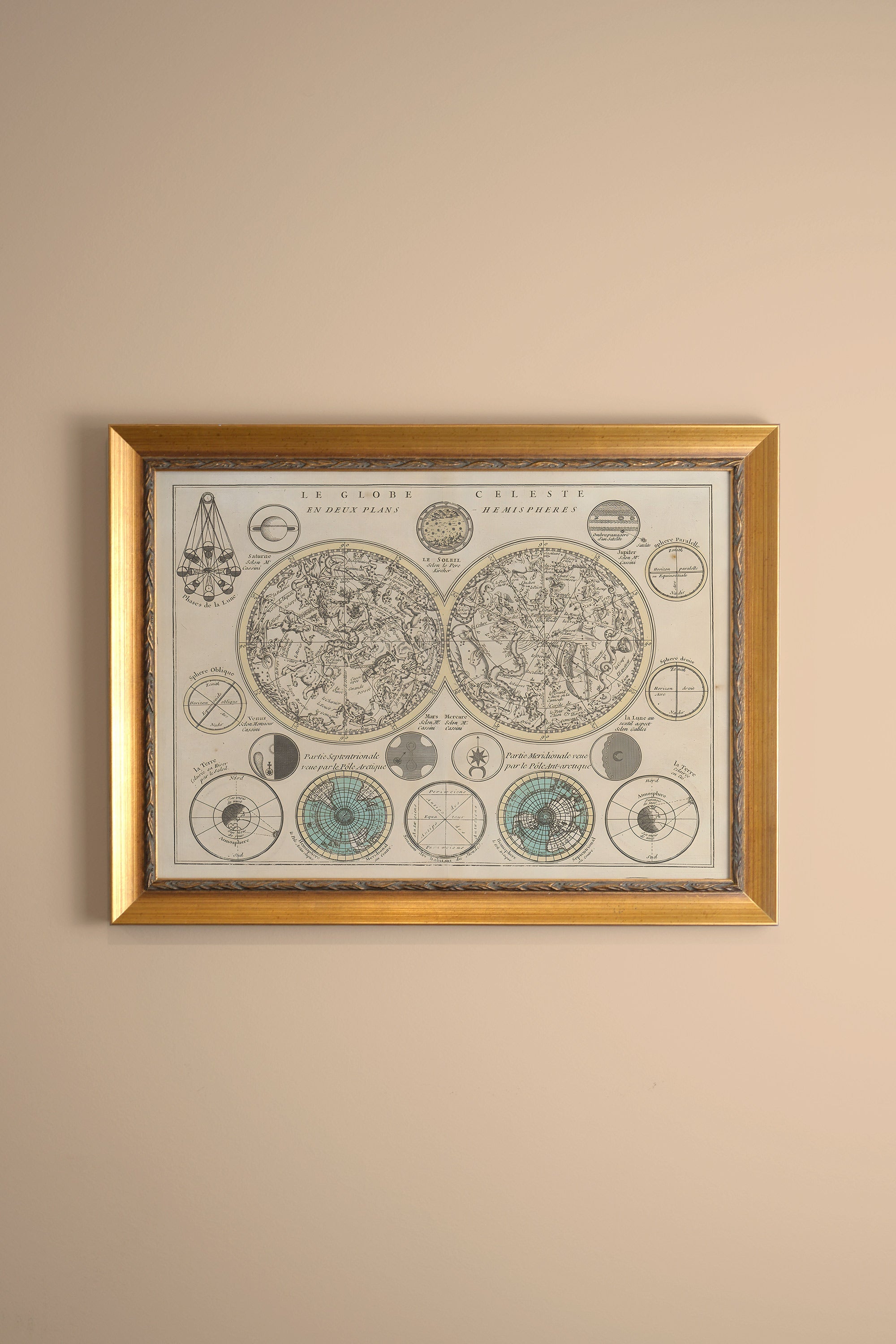 VOÛTE ANCIENNE, Artwork on rigid canvas, framed in Vintage Gold