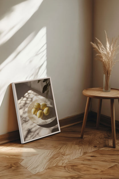 OLEKA CANVAS - MATIN LUMINEUX, Oeuvre sur toile étirée, encadré Blanc