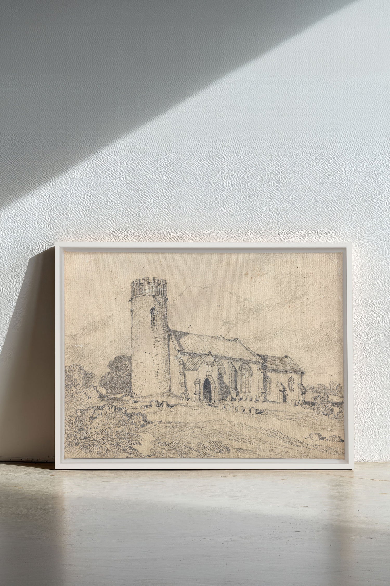 OLEKA CANVAS - TOUR SOLITAIRE, Oeuvre sur toile étirée, encadré Blanc