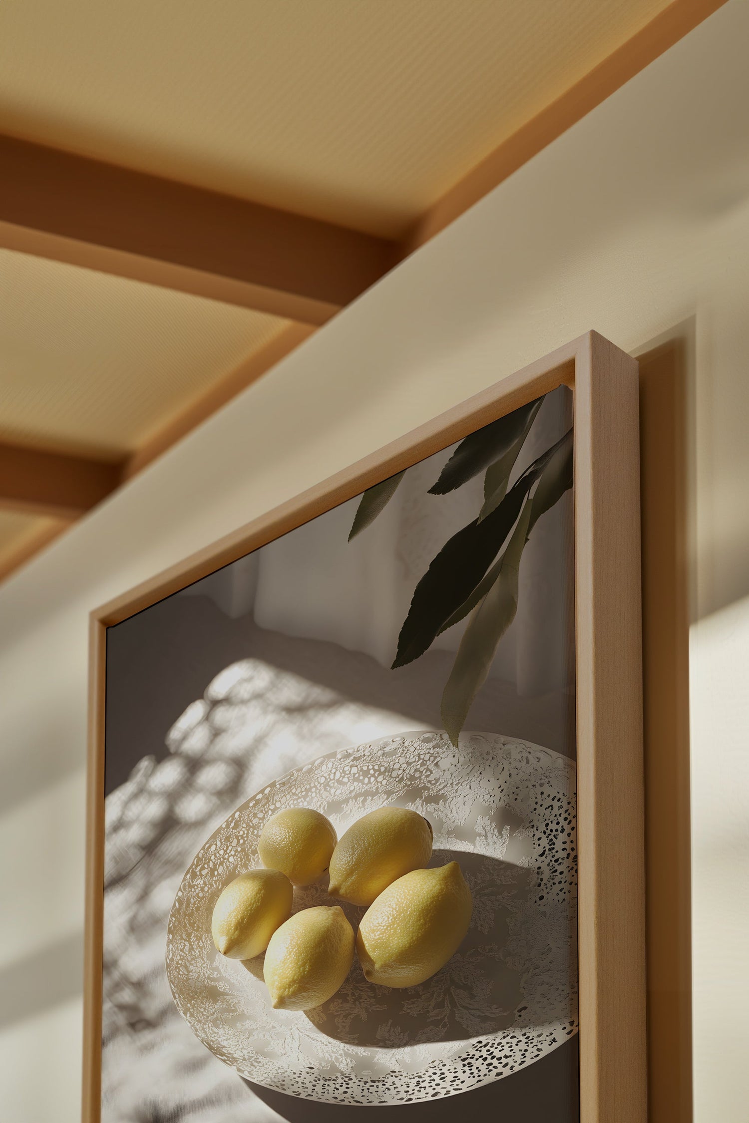 OLEKA CANVAS - MATIN LUMINEUX, Oeuvre sur toile étirée, encadré Naturel Clair