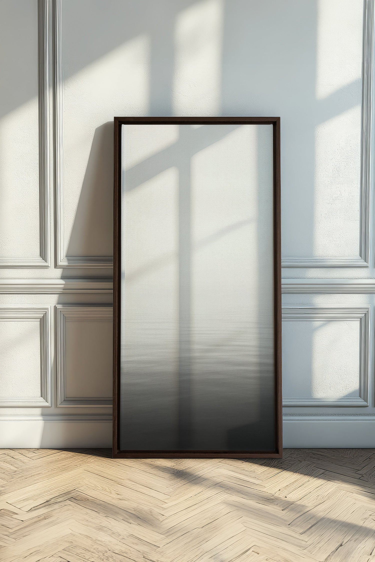 OLEKA CANVAS - SOOTHING MIST, Oeuvre sur toile étirée, encadré Brun Noyer