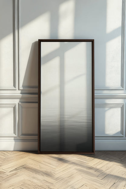 OLEKA CANVAS - SOOTHING MIST, Oeuvre sur toile étirée, encadré Brun Noyer