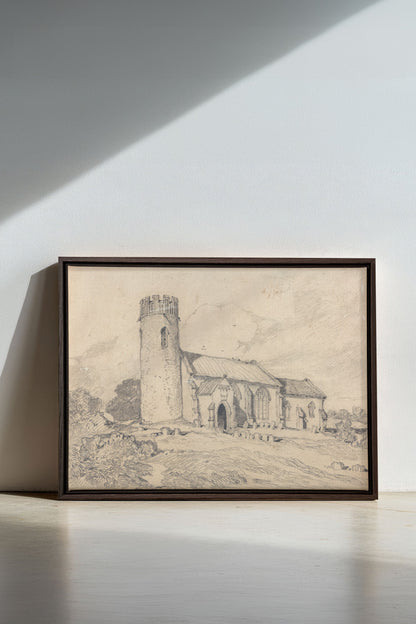 OLEKA CANVAS - TOUR SOLITAIRE, Oeuvre sur toile étirée, encadré Brun Noyer