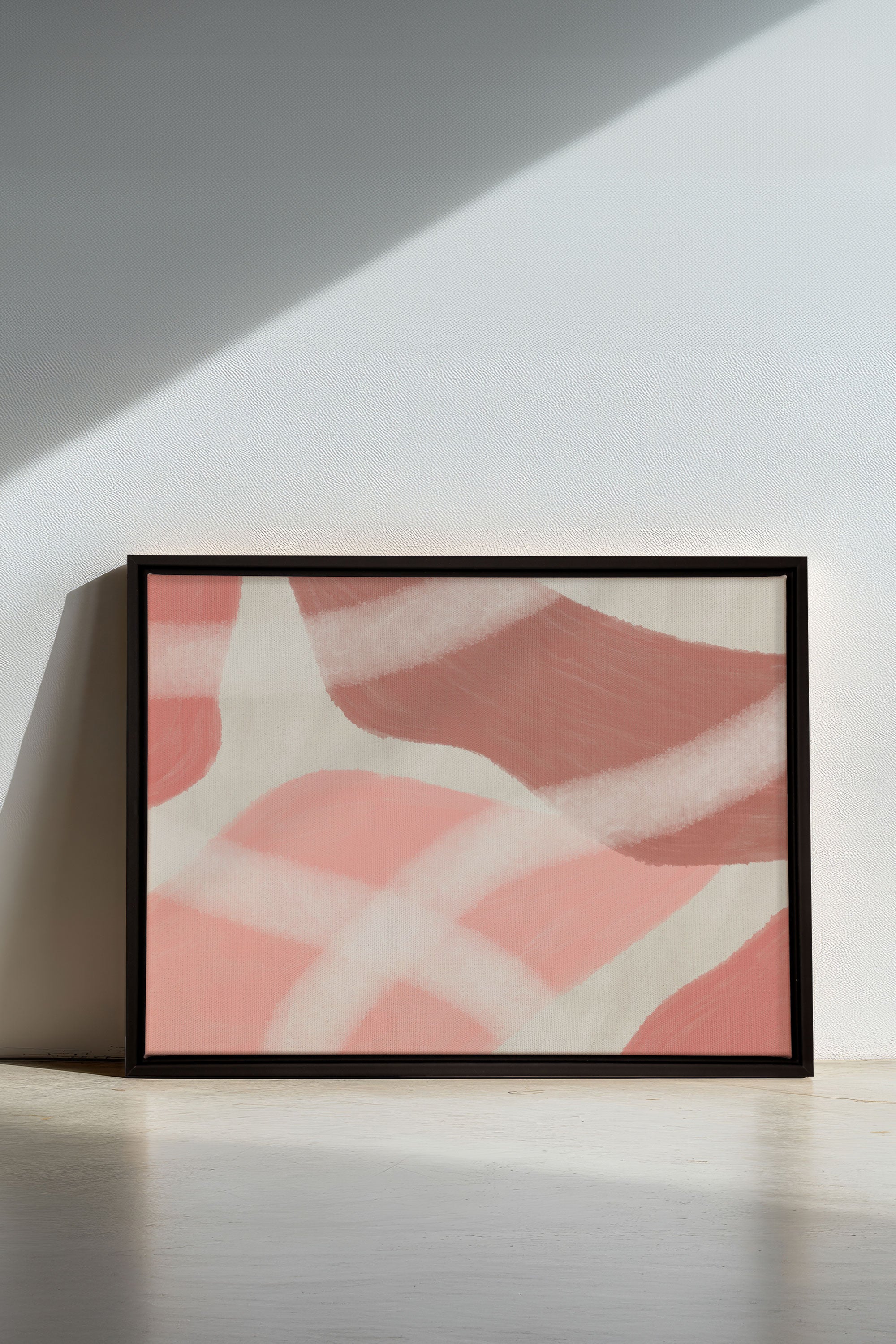 OLEKA CANVAS - ROSY GLOW, Oeuvre sur toile étirée, encadré Noir