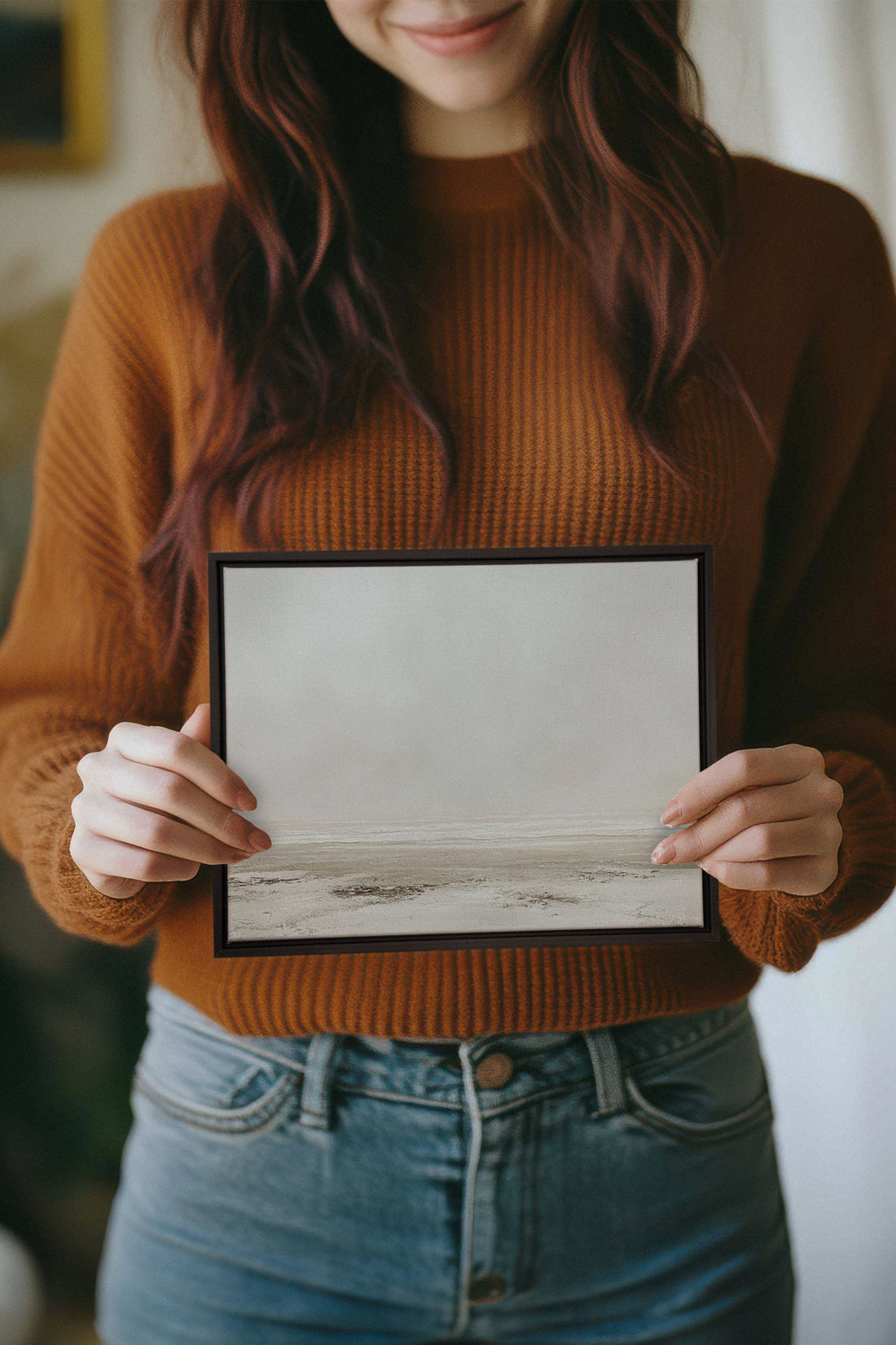 OLEKA CANVAS - BENEATH THE MIST, Oeuvre sur toile étirée, encadré Noir