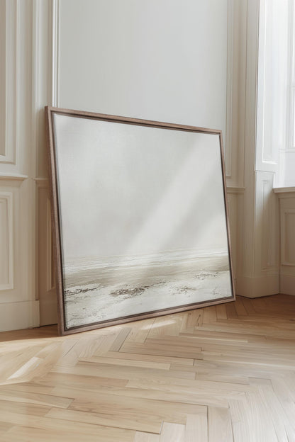 OLEKA CANVAS - BENEATH THE MIST, Oeuvre sur toile étirée, encadré Brun Chêne