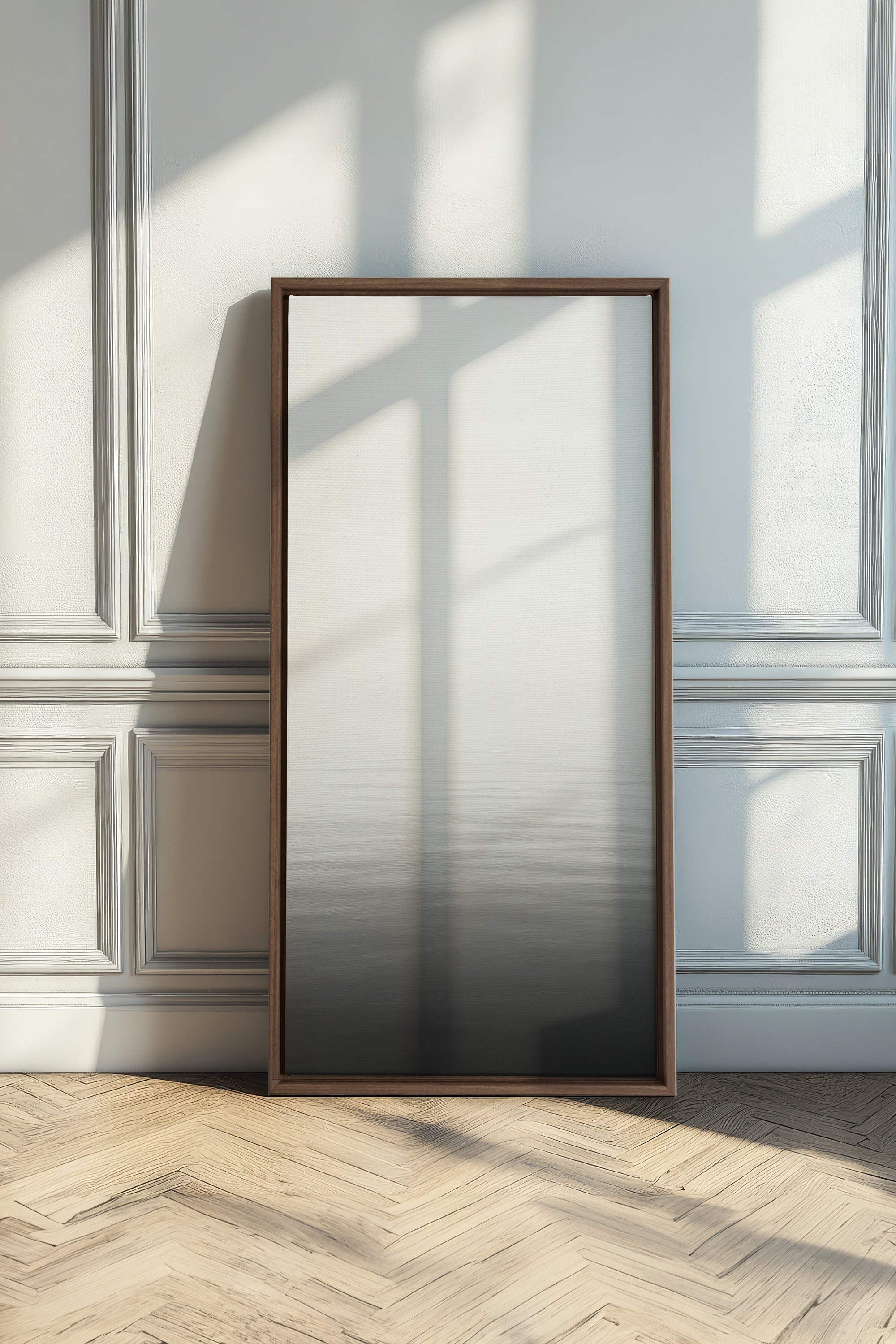 OLEKA CANVAS - SOOTHING MIST, Oeuvre sur toile étirée, encadré Brun Chêne