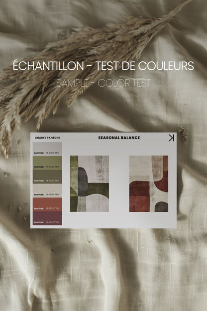 OLEKA CANVAS - SEASONAL BALANCE, 2 Oeuvres sur toile étirée, encadré Noir