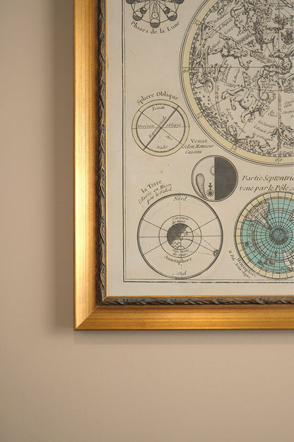 VOÛTE ANCIENNE, Artwork on rigid canvas, framed in Vintage Gold