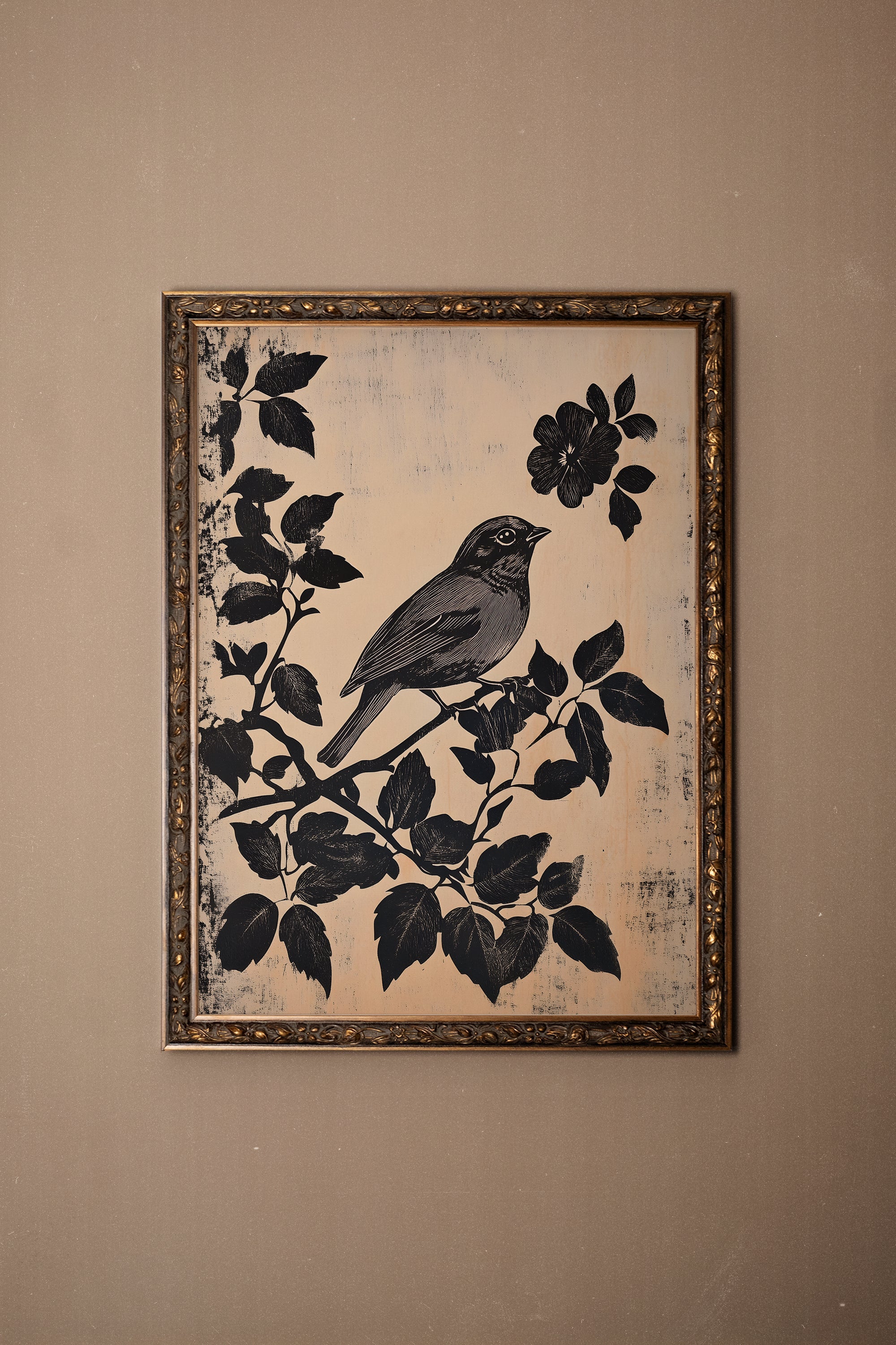 LES SECRETS DU VENT, Oeuvre sur toile rigide, encadré Vintage Bronze