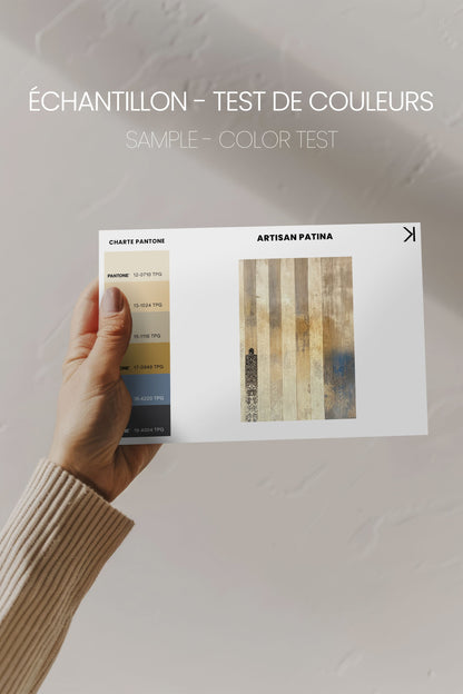 OLEKA CANVAS - ARTISAN PATINA, Oeuvre sur toile étirée, encadré Brun Noyer