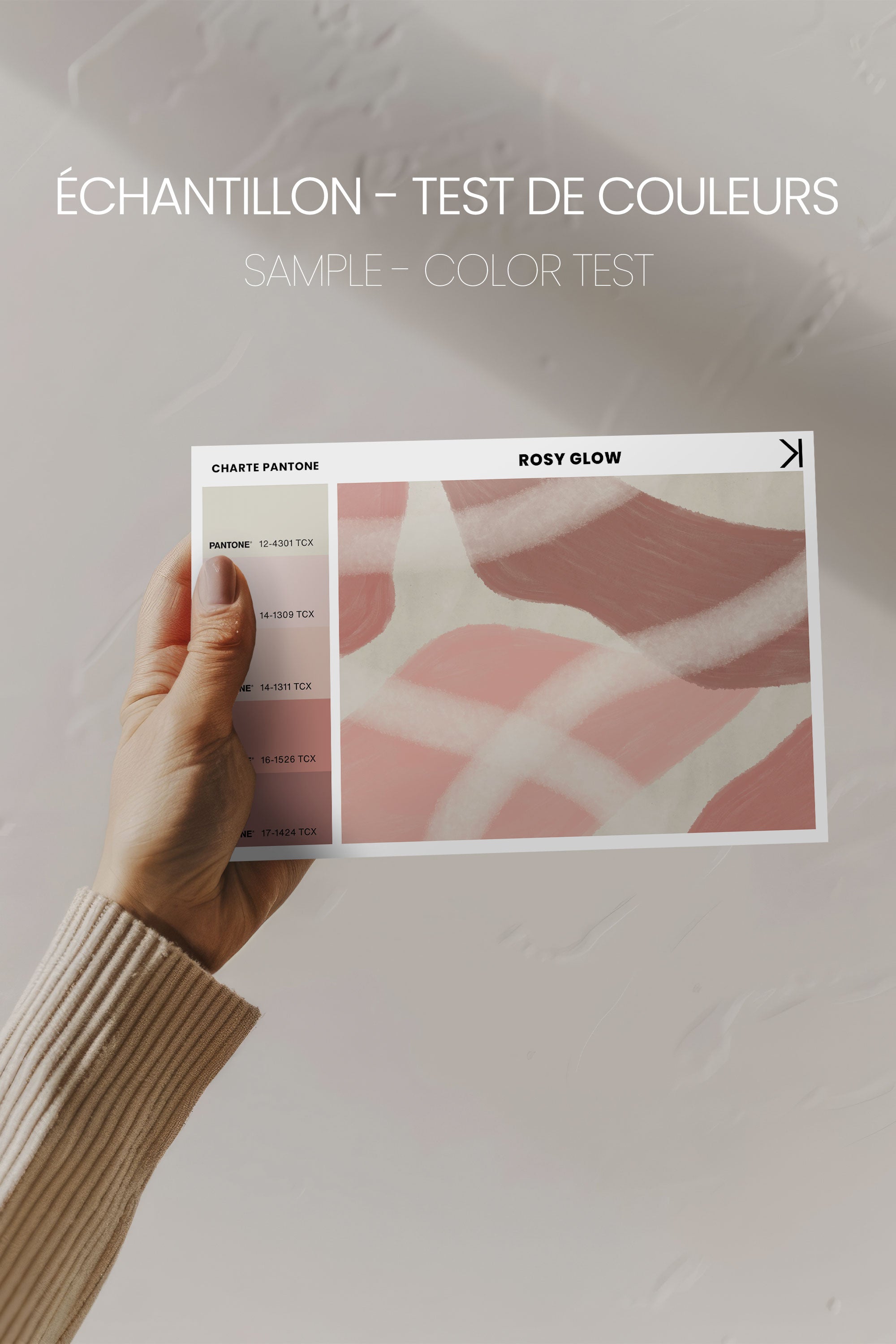 OLEKA CANVAS - ROSY GLOW, Oeuvre sur toile étirée, encadré Noir