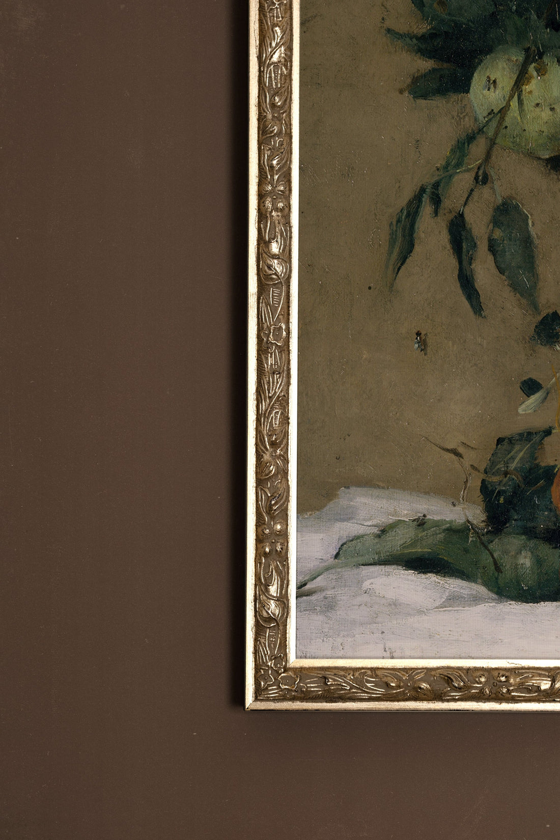 VELOURS DU TEMPS, Oeuvre sur toile rigide, encadré Vintage Argent