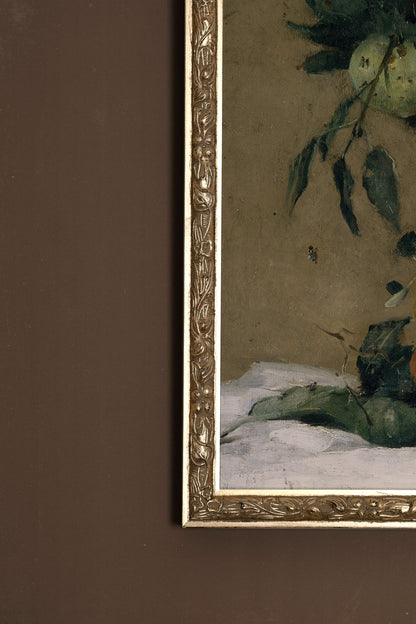 VELOURS DU TEMPS, Artwork on rigid canvas, framed Vintage Silver