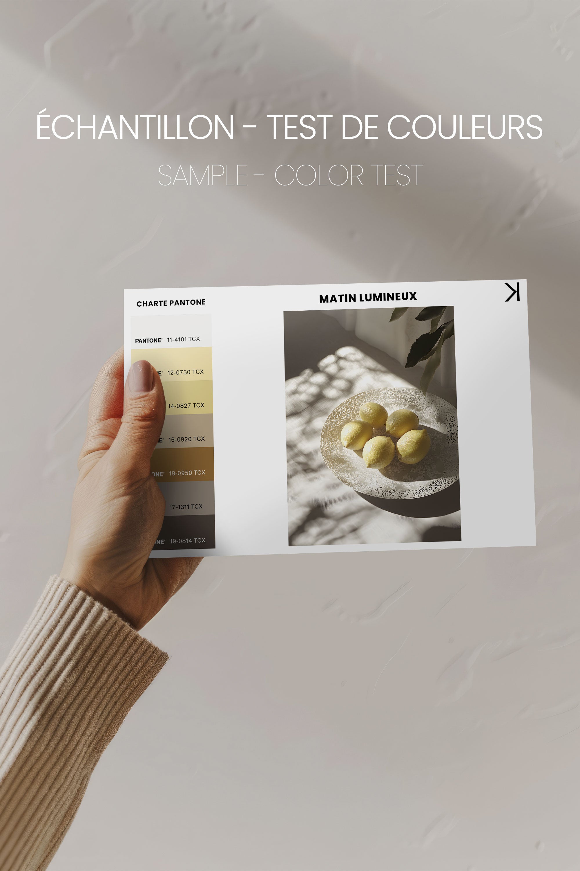 OLEKA CANVAS - MATIN LUMINEUX, Oeuvre sur toile étirée, encadré Brun Noyer