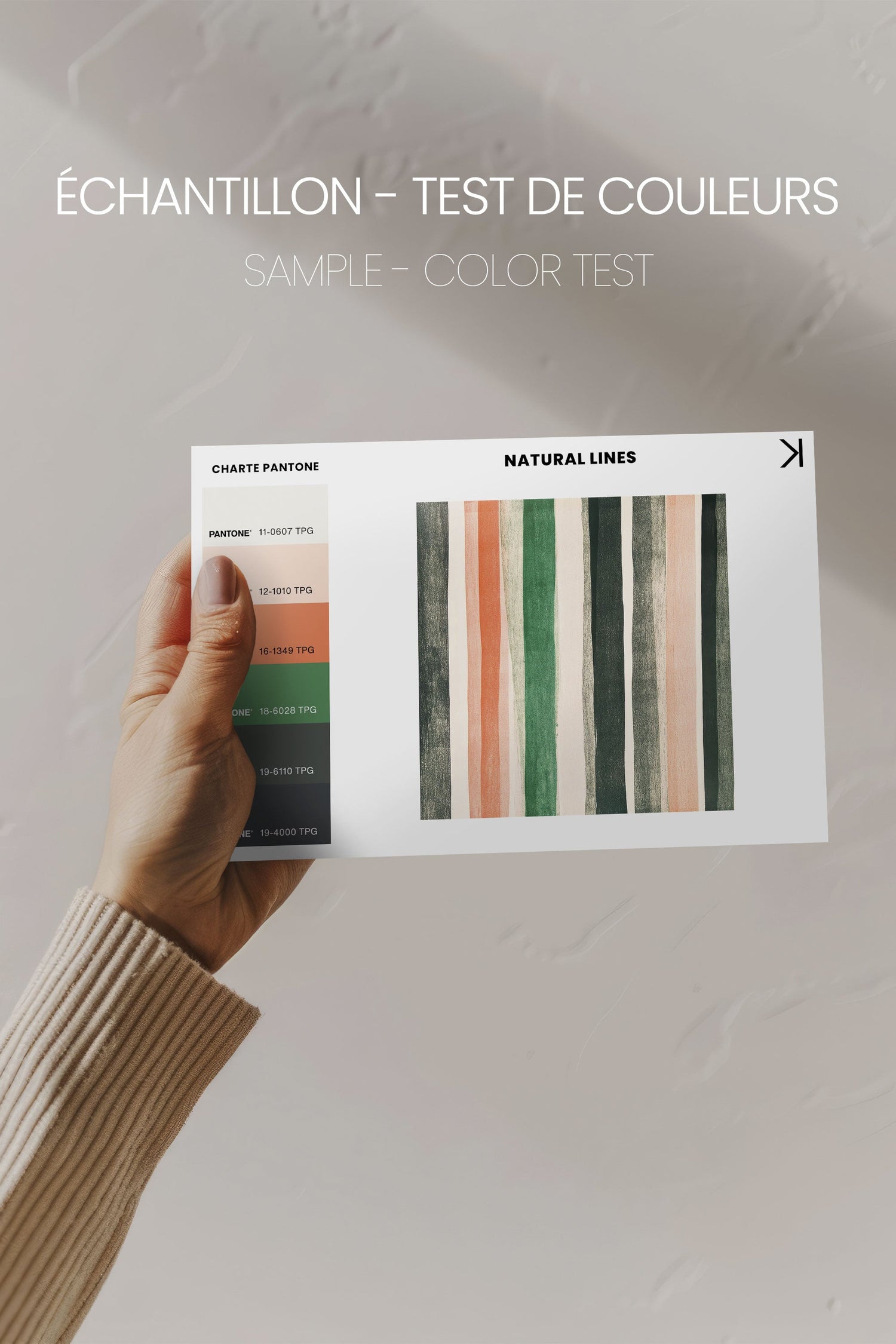 OLEKA CANVAS - NATURAL LINES, Oeuvre sur toile étirée, encadré Brun Noyer