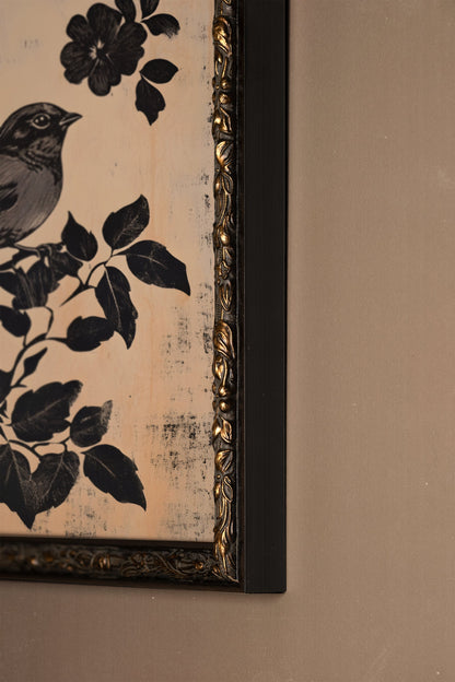 LES SECRETS DU VENT, Oeuvre sur toile rigide, encadré Vintage Bronze