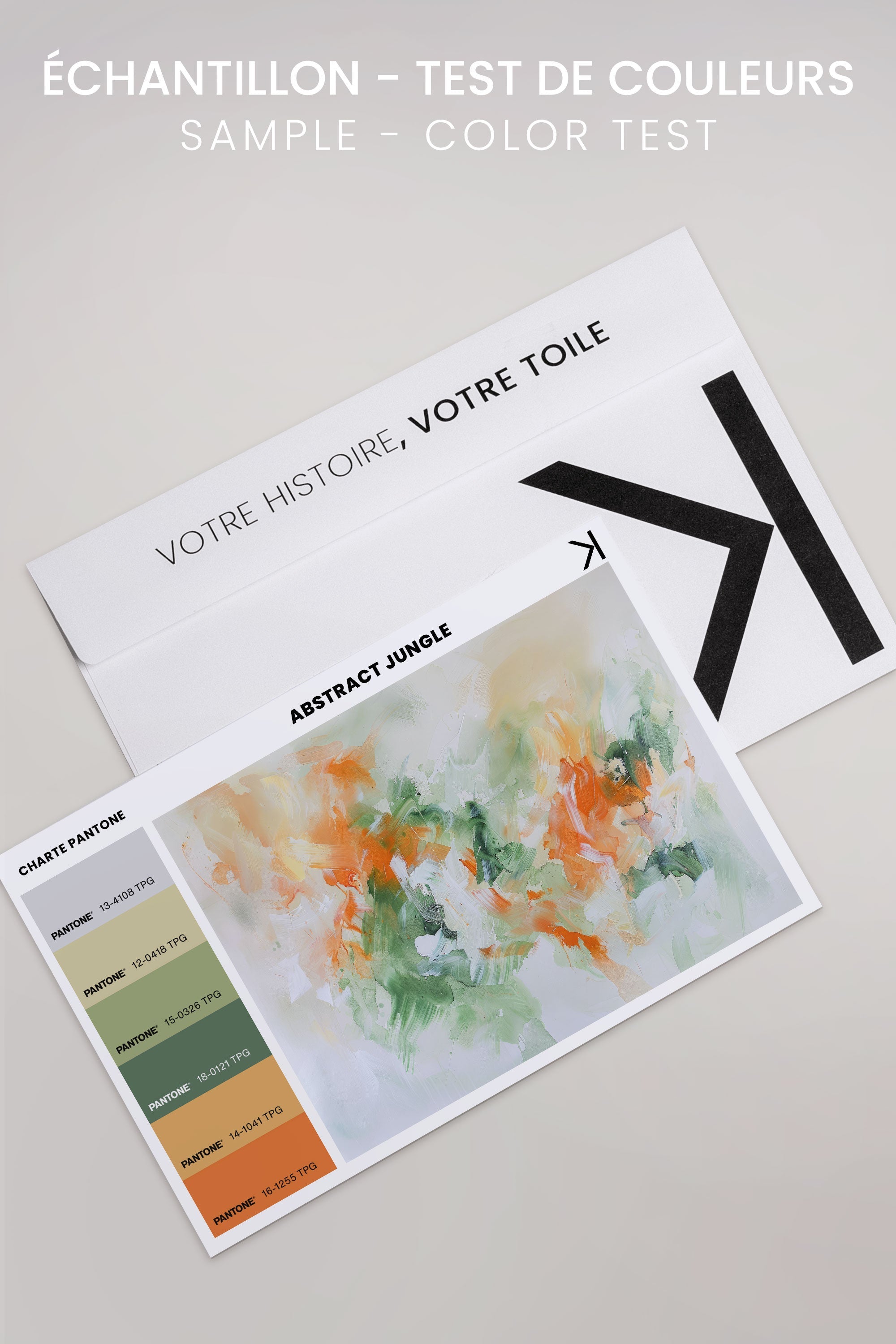 OLEKA CANVAS - ABSTRACT JUNGLE, Oeuvre sur toile étirée, encadré Naturel Clair