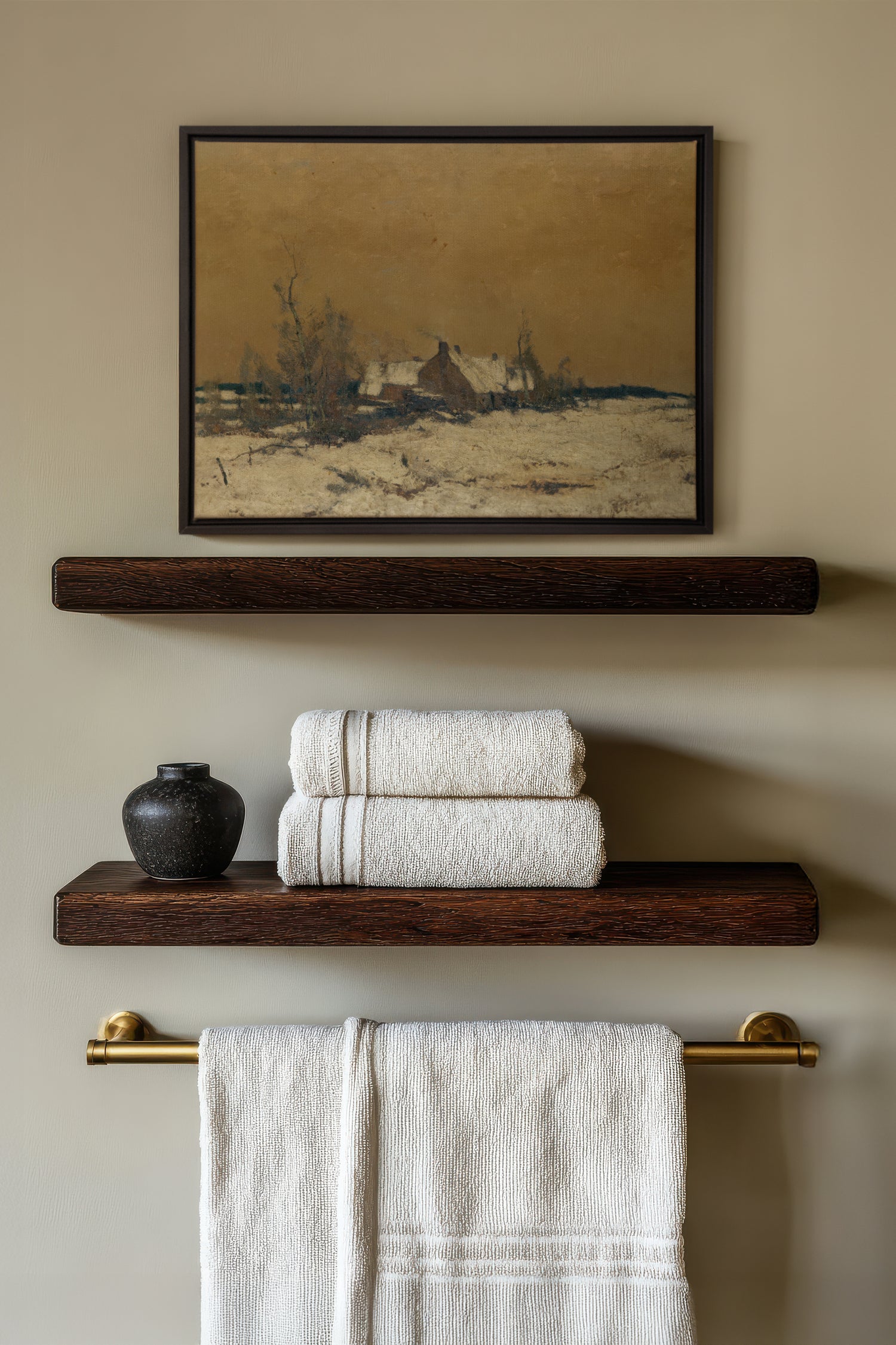 SILENT HOUSE, Oeuvre sur toile étirée, encadré Noir