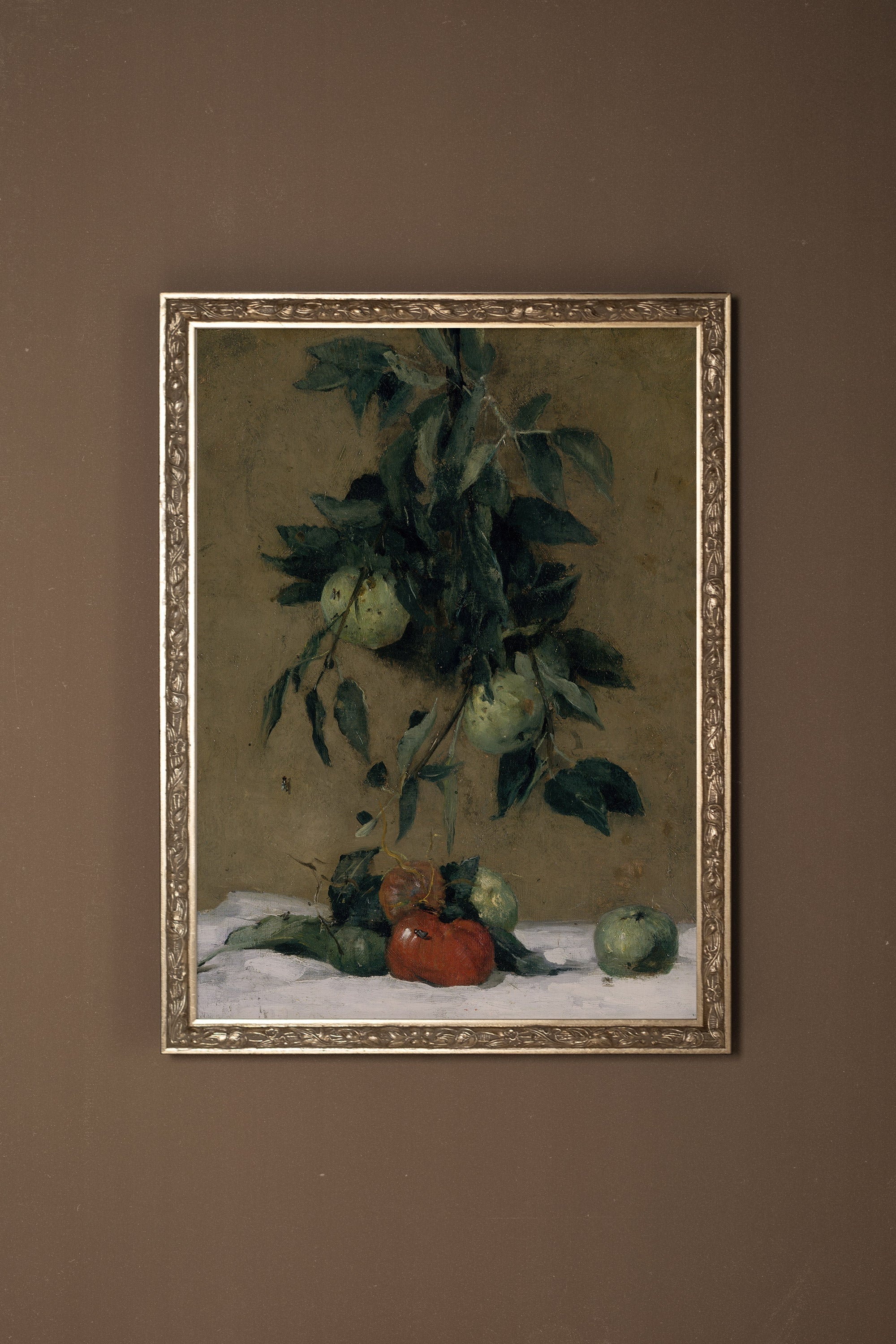 VELOURS DU TEMPS, Artwork on rigid canvas, framed Vintage Silver