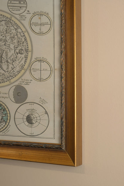 VOÛTE ANCIENNE, Artwork on rigid canvas, framed in Vintage Gold