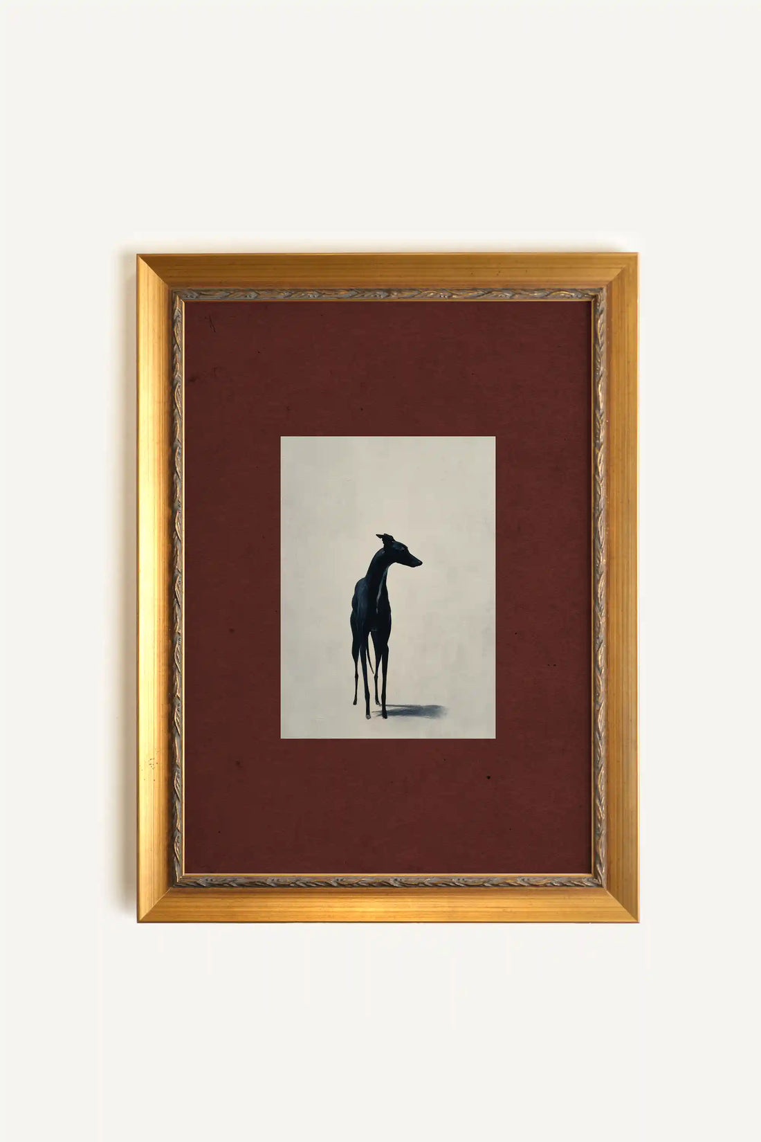 QUIET WITNESS, Oeuvre sur toile rigide, encadré Vintage Or