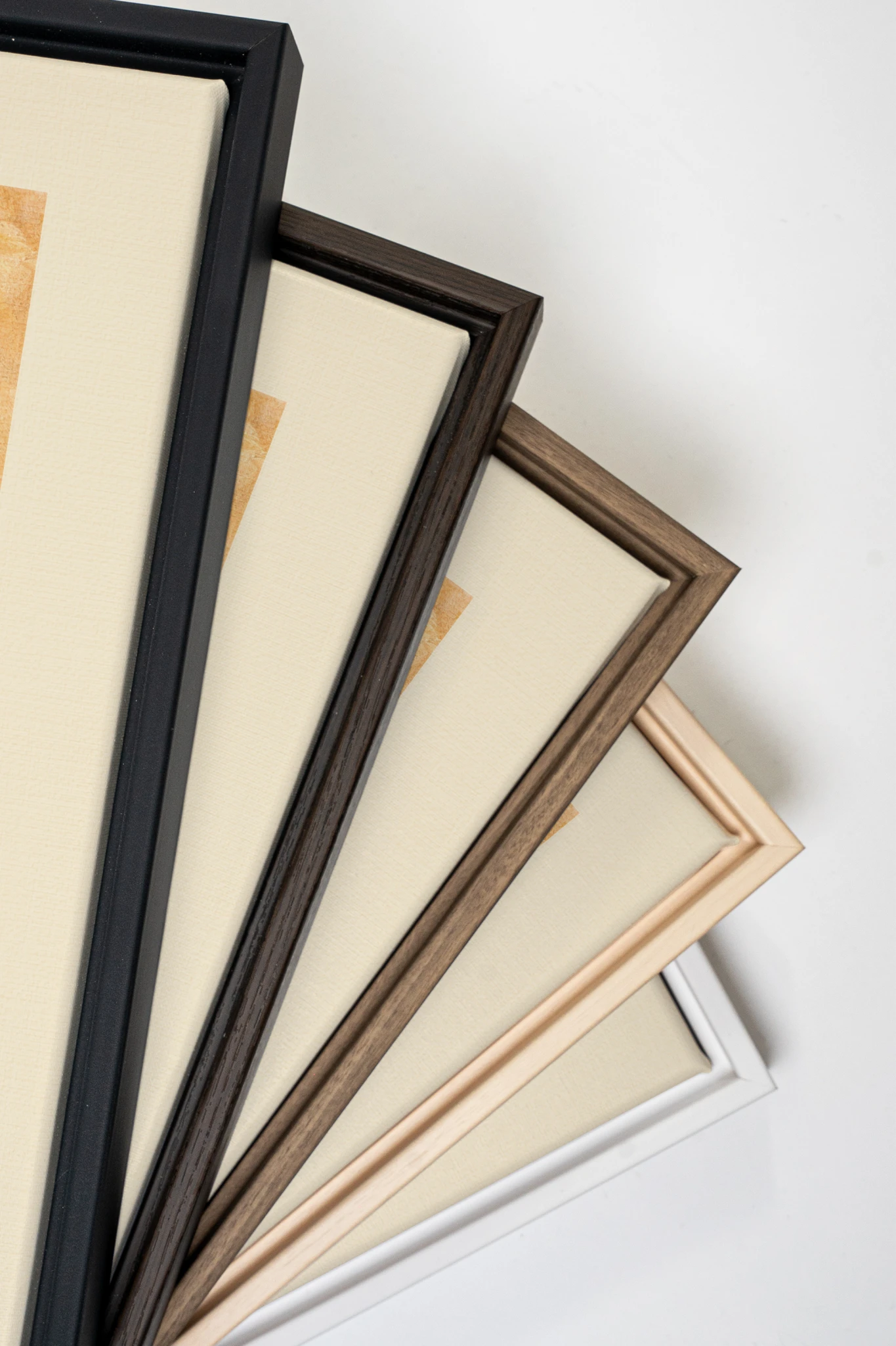 APRICOT PETALS, Work on stretched canvas, framed Oak Brown