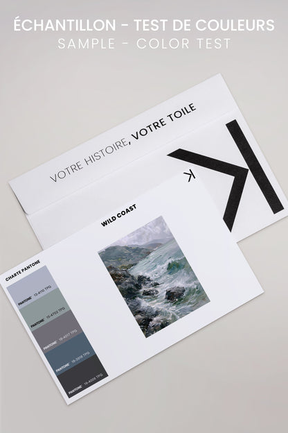 OLEKA CANVAS - WILD COAST, Oeuvre sur toile étirée, encadré Noir