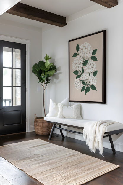 OLEKA CANVAS - BRISE DE FLEURS, Oeuvre sur toile étirée, encadré Noir