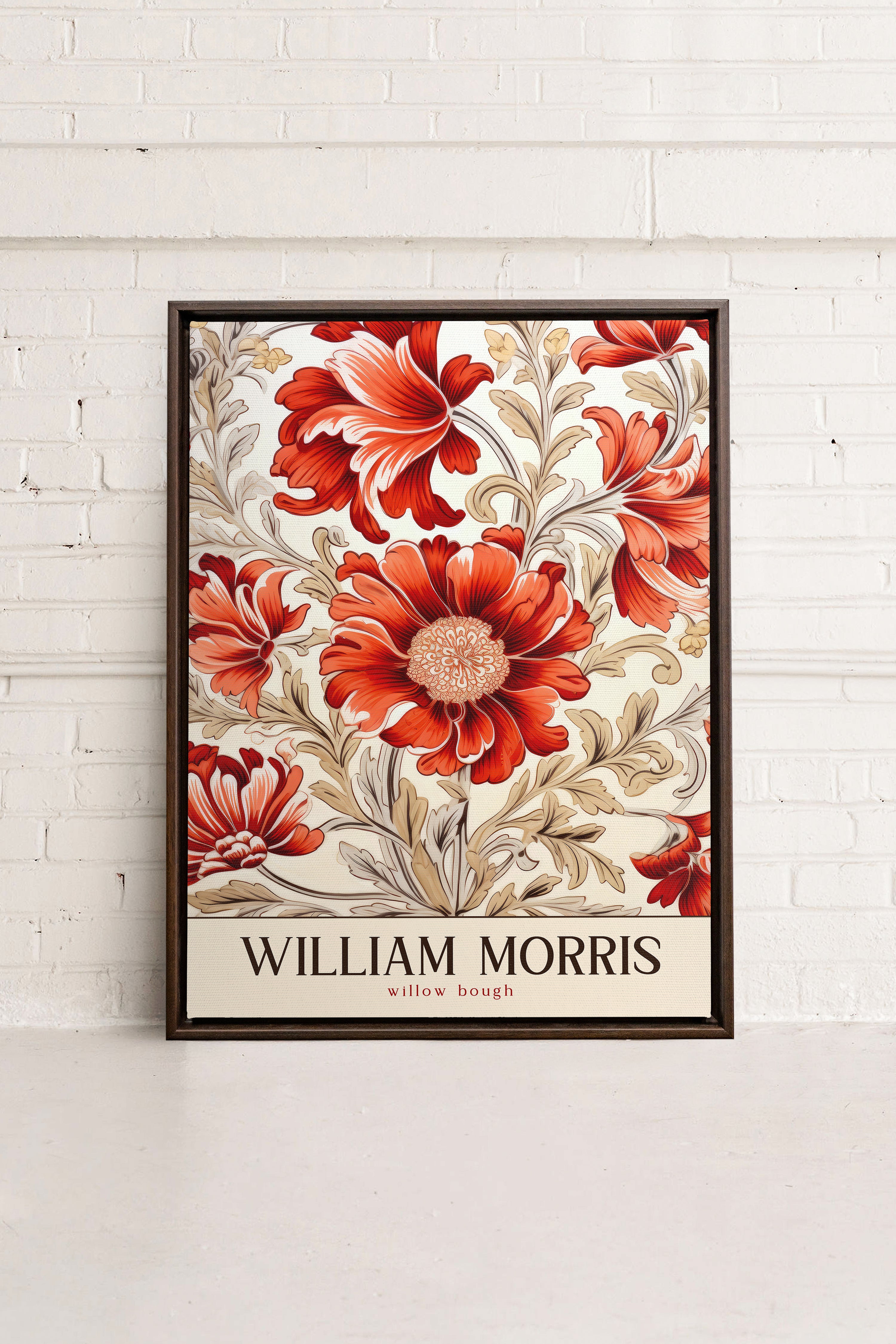 WILLIAM BOUGH, Oeuvre sur toile étirée, encadré Brun Noyer