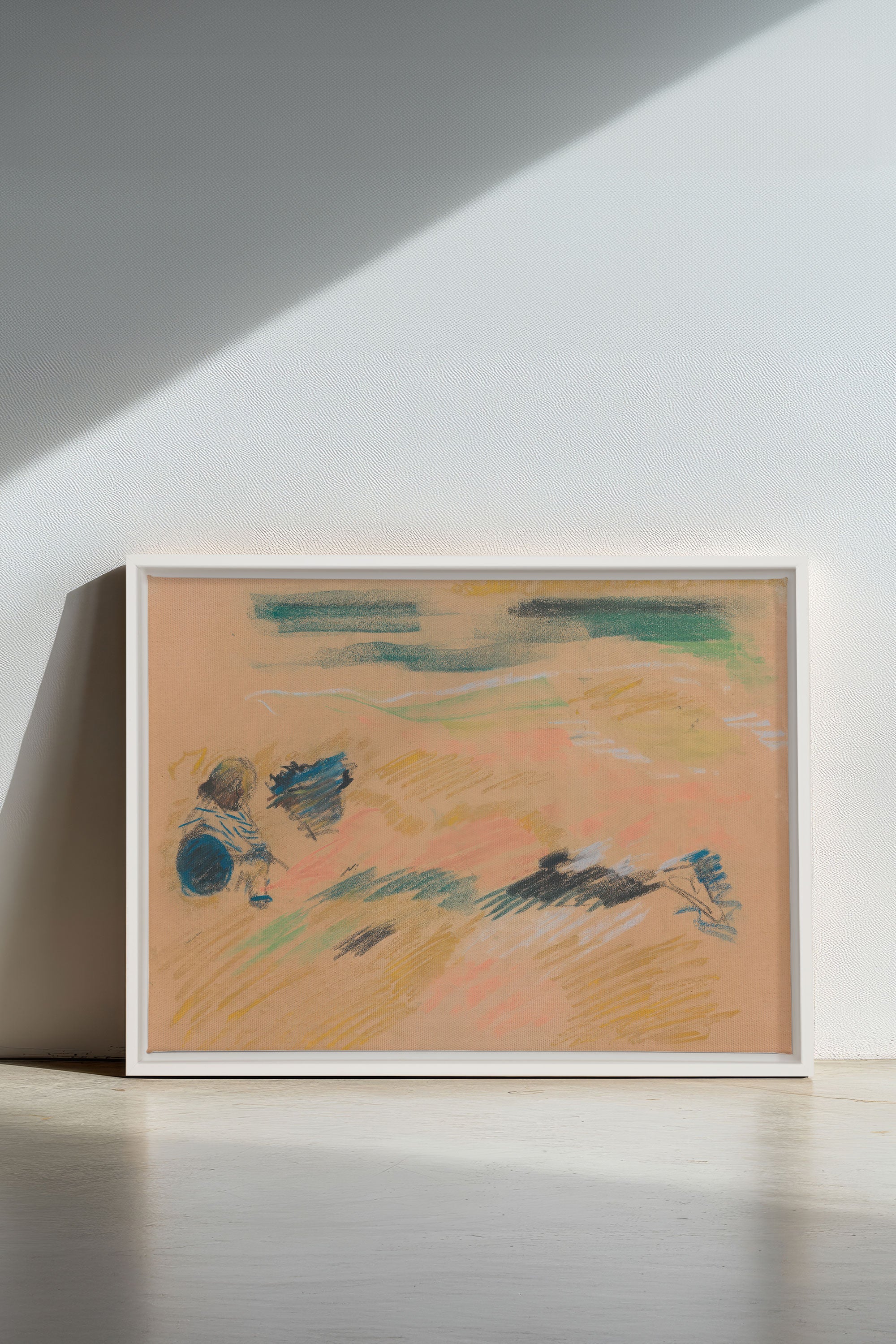 SKETCH OF LIGHT, Oeuvre sur toile étirée, encadré Blanc