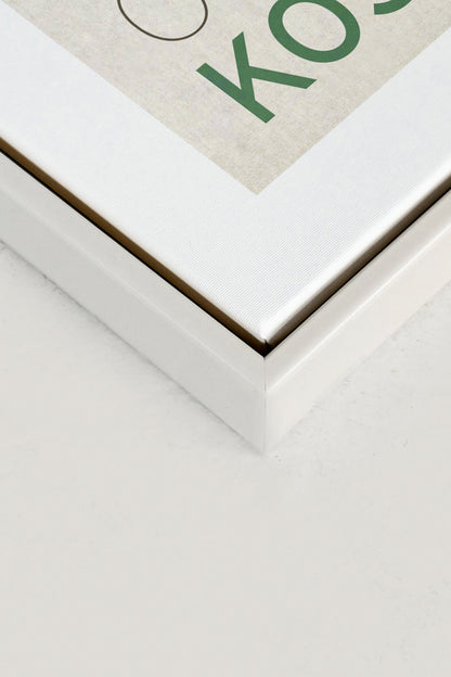 OLEKA CANVAS - PARIDÉS SUR BRANCHE DE CERISIERS, Oeuvre sur toile étirée, encadré Blanc