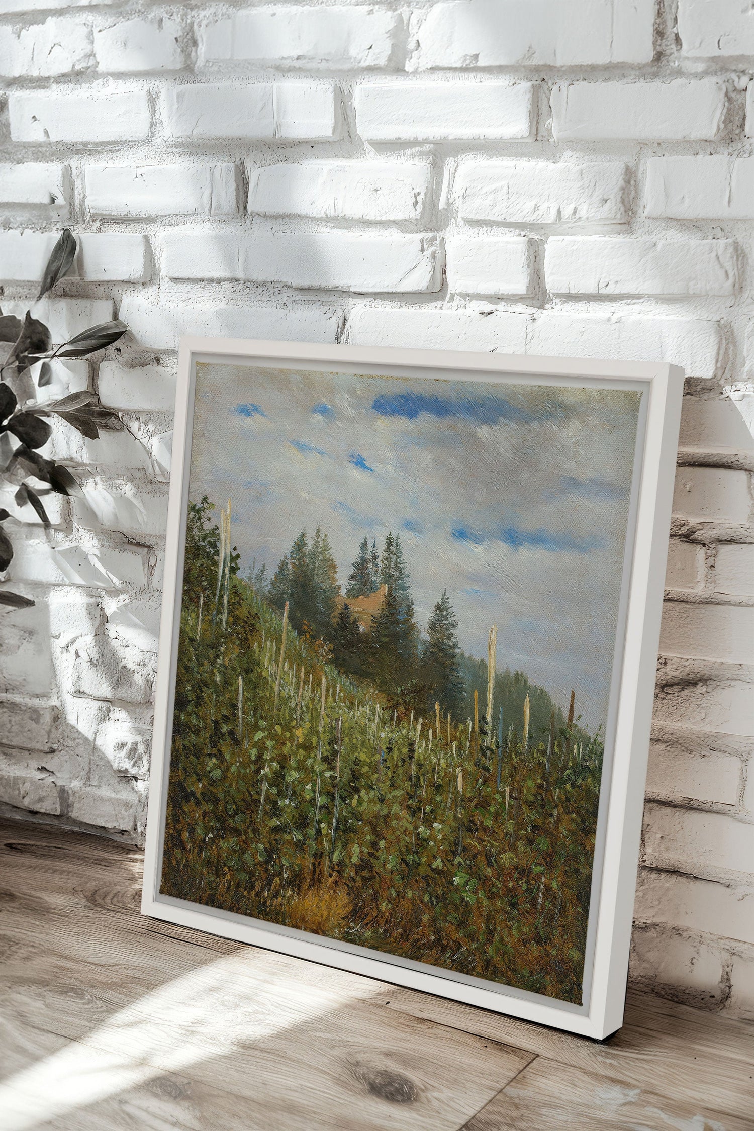 OLEKA CANVAS - VERSANTS SAUVAGES, Oeuvre sur toile étirée, encadré Blanc