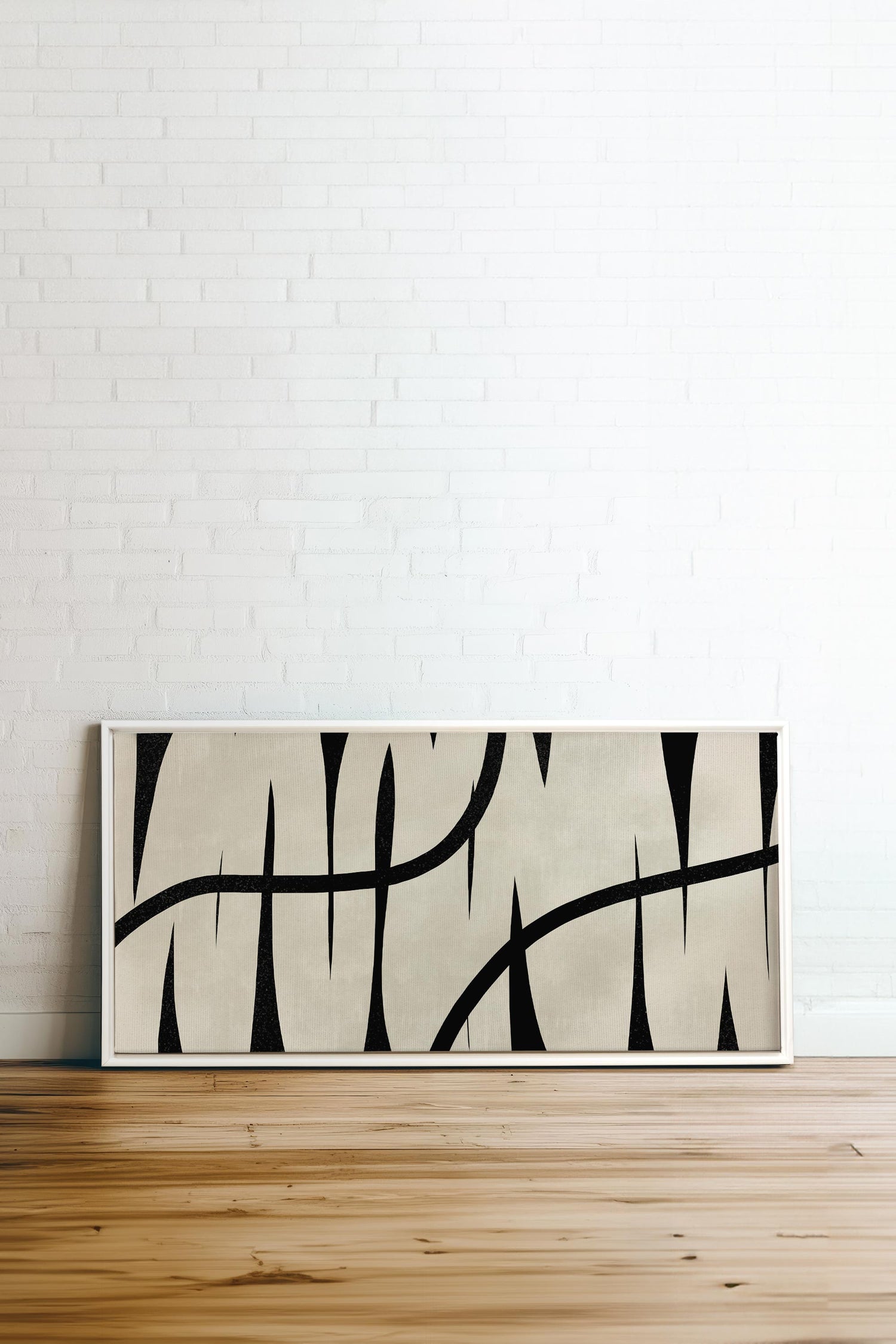 OLEKA CANVAS - DARK INTERTWINE, Oeuvre sur toile étirée, encadré Blanc