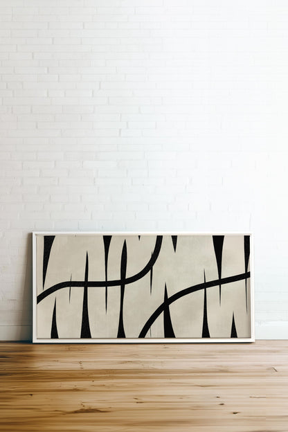 OLEKA CANVAS - DARK INTERTWINE, Oeuvre sur toile étirée, encadré Blanc