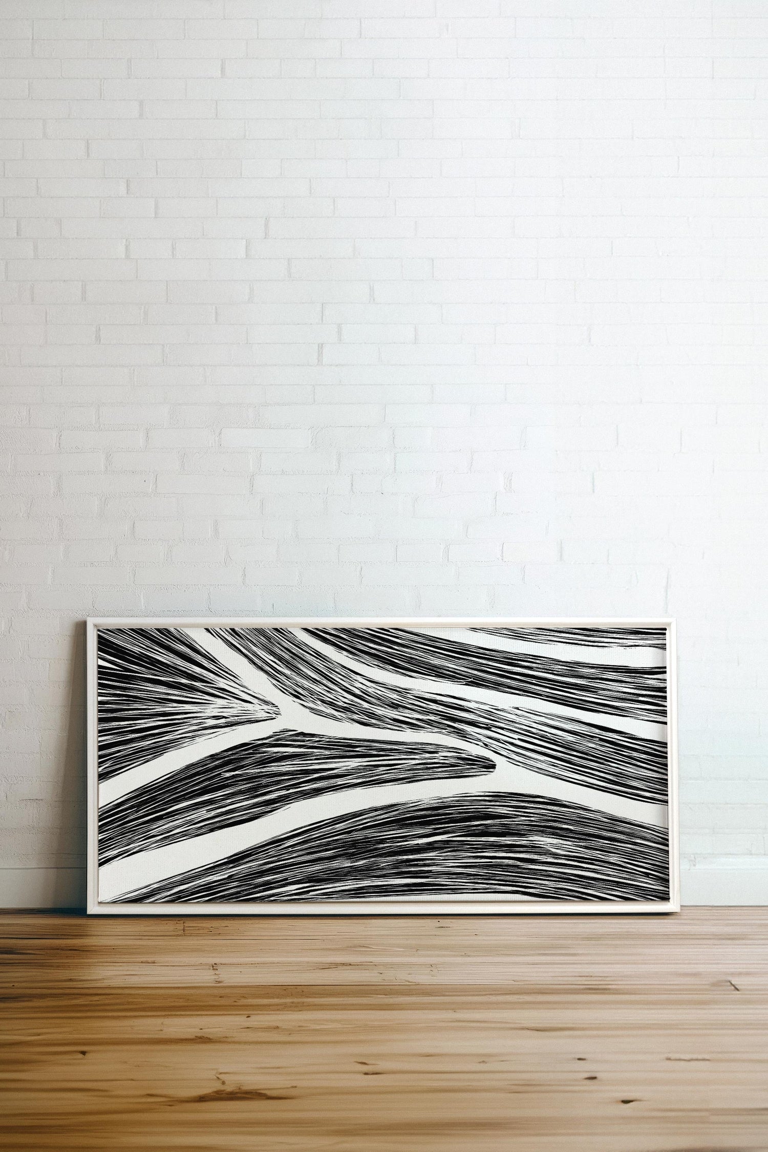 OLEKA CANVAS - FLUID IMPULSES, Oeuvre sur toile étirée, encadré Blanc