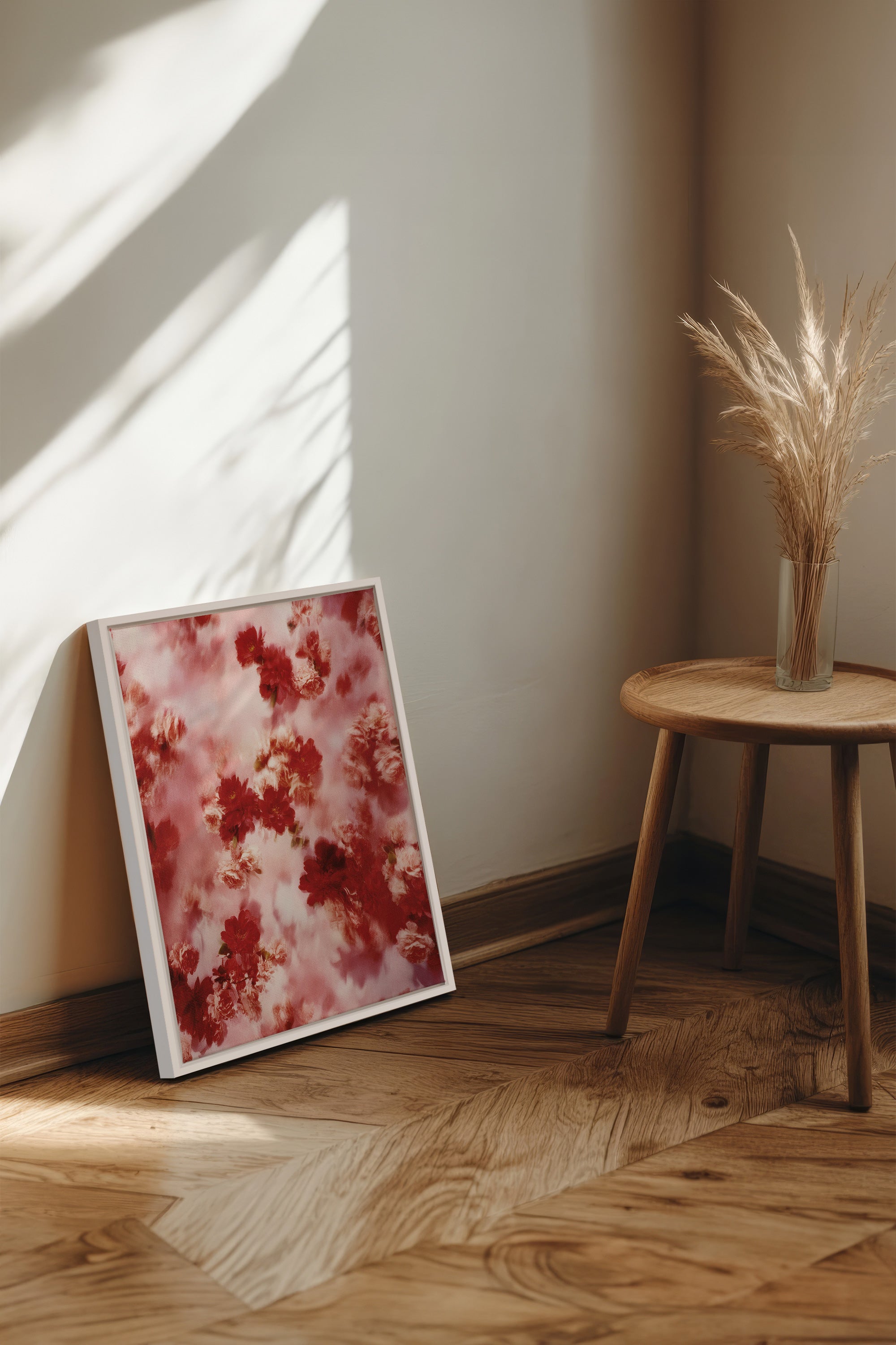 RÊVE ÉCARLATE, Artwork on stretched canvas, framed in white