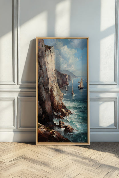 OLEKA CANVAS - SHORES OF INFINITY, Oeuvre sur toile étirée, encadré Naturel Clair