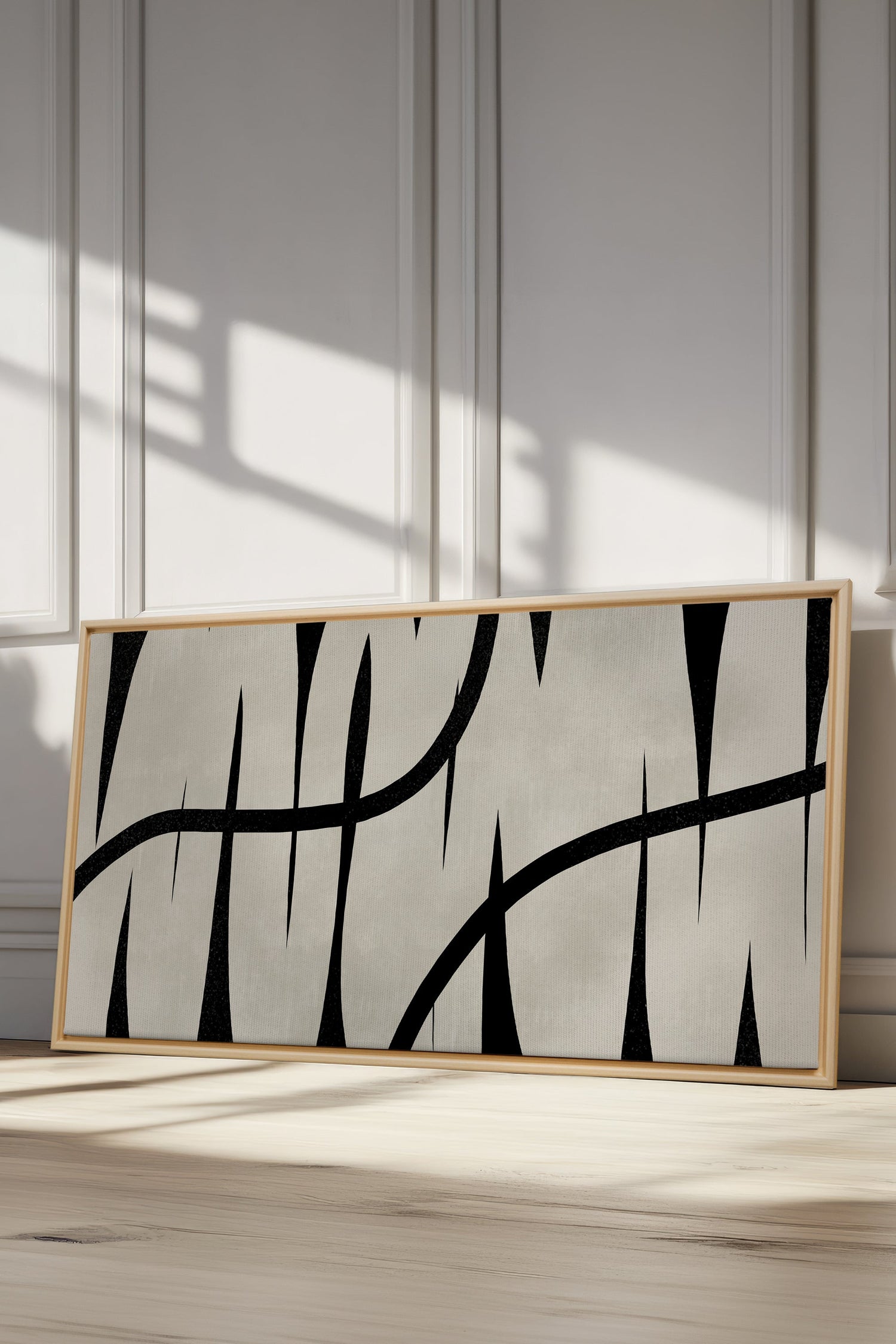 OLEKA CANVAS - DARK INTERTWINE, Oeuvre sur toile étirée, encadré Naturel Clair