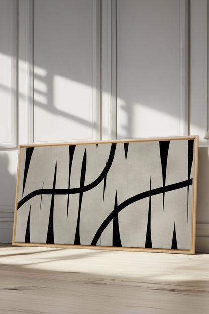 OLEKA CANVAS - DARK INTERTWINE, Oeuvre sur toile étirée, encadré Naturel Clair