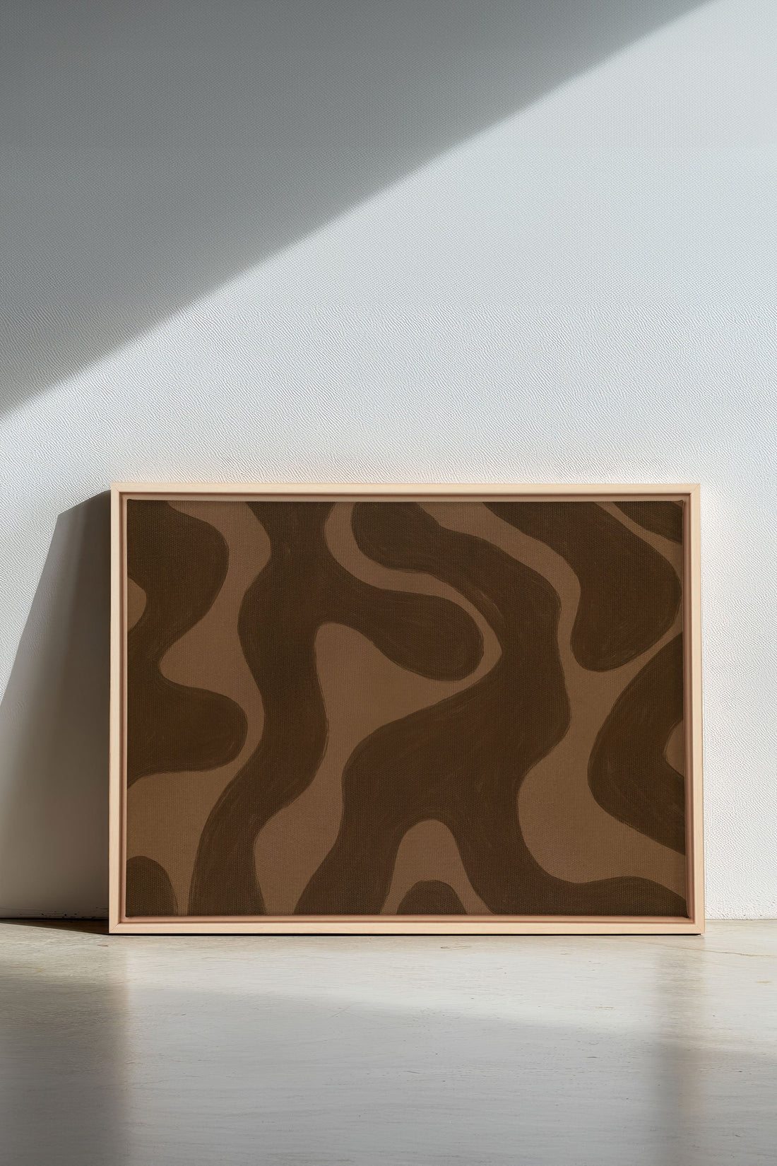 OLEKA CANVAS - MINERAL FLOW, Oeuvre sur toile étirée, encadré Naturel Clair