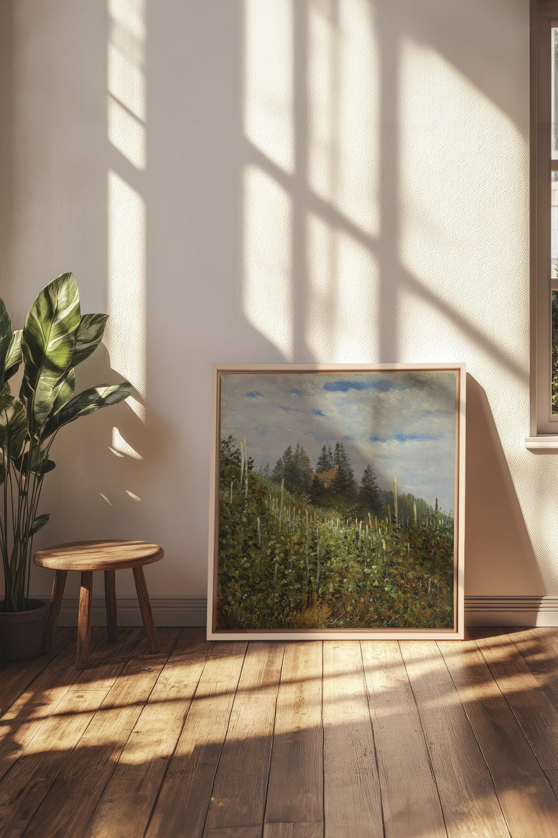 OLEKA CANVAS - VERSANTS SAUVAGES, Oeuvre sur toile étirée, encadré Naturel Clair