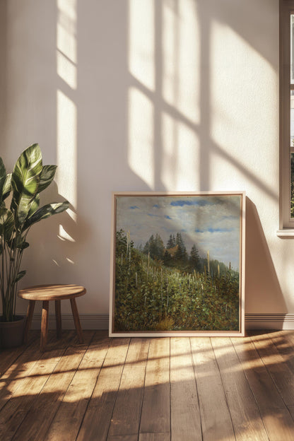 OLEKA CANVAS - VERSANTS SAUVAGES, Oeuvre sur toile étirée, encadré Naturel Clair