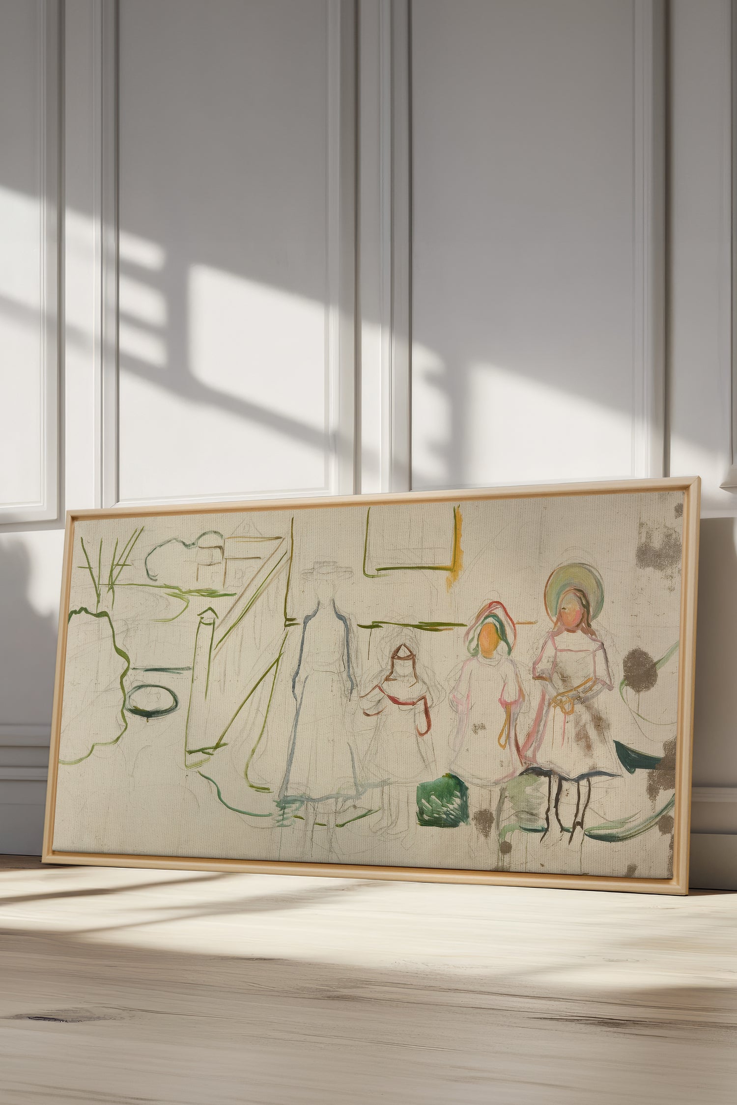 THE ABSENT, Artwork on stretched canvas, framed in Natural Light