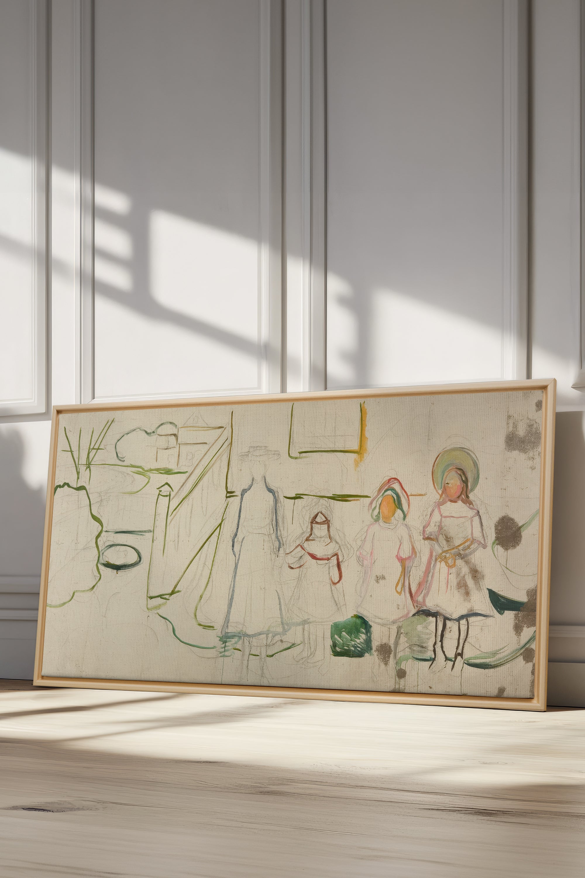 THE ABSENT, Artwork on stretched canvas, framed in Natural Light