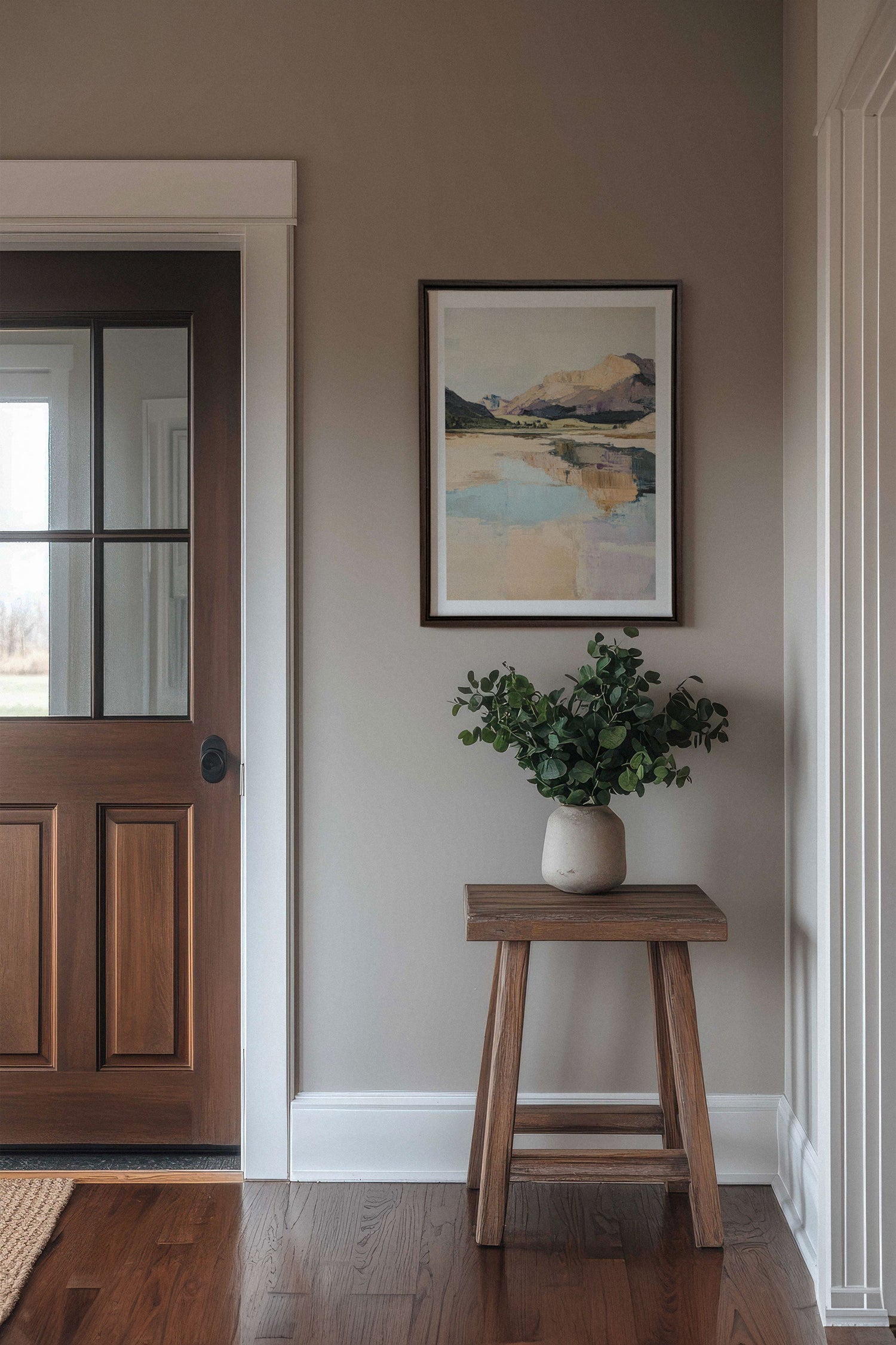 OLEKA CANVAS - WHISPERS OF THE CANYON, Oeuvre sur toile étirée, encadré Brun Noyer