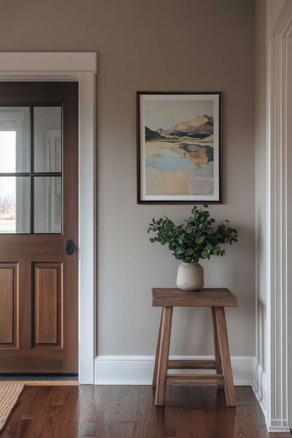 OLEKA CANVAS - WHISPERS OF THE CANYON, Oeuvre sur toile étirée, encadré Brun Noyer