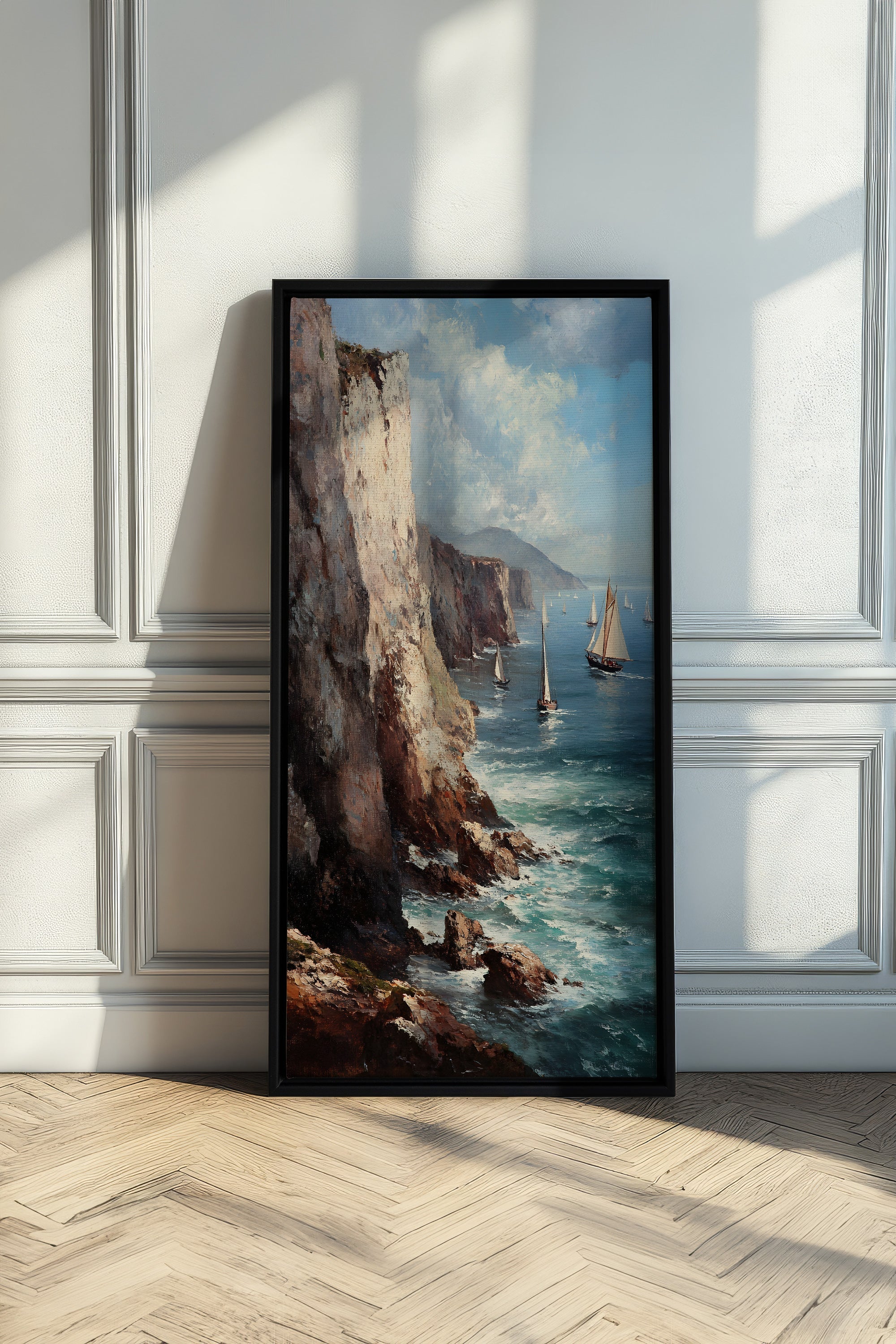 OLEKA CANVAS - SHORES OF INFINITY, Oeuvre sur toile étirée, encadré Noir