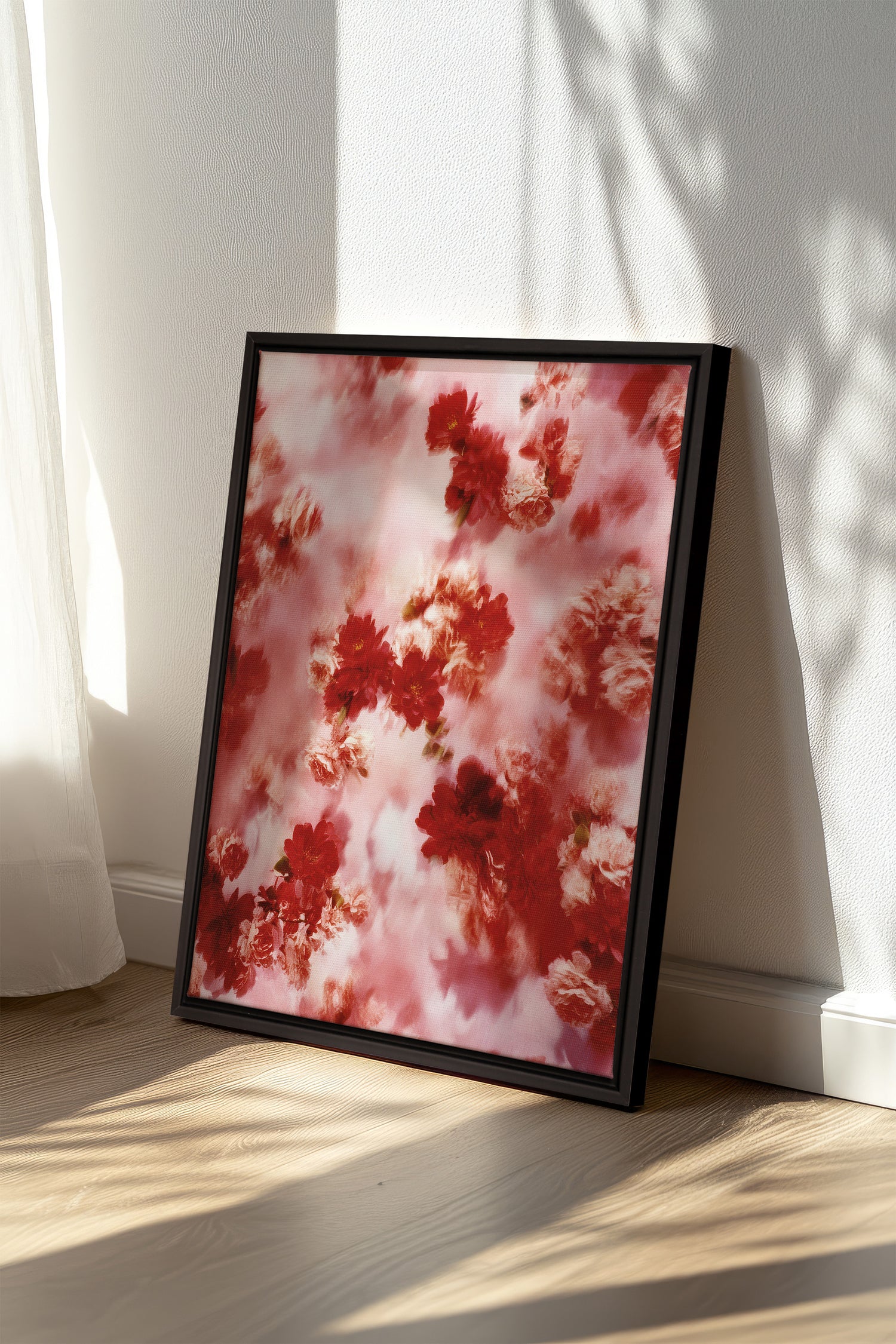 RÊVE ÉCARLATE, Artwork on stretched canvas, framed in black